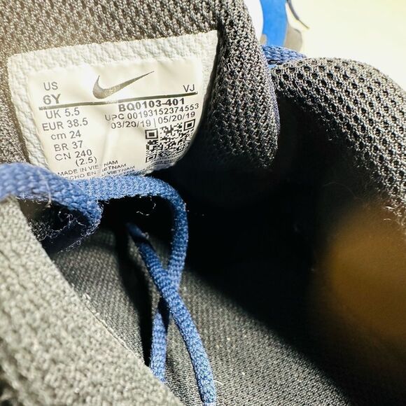 Nike Air Max 270 React Navy Blue Silver BQ0103-401 Size Youth 6Y - Women 7.5 - Picture 7 of 7